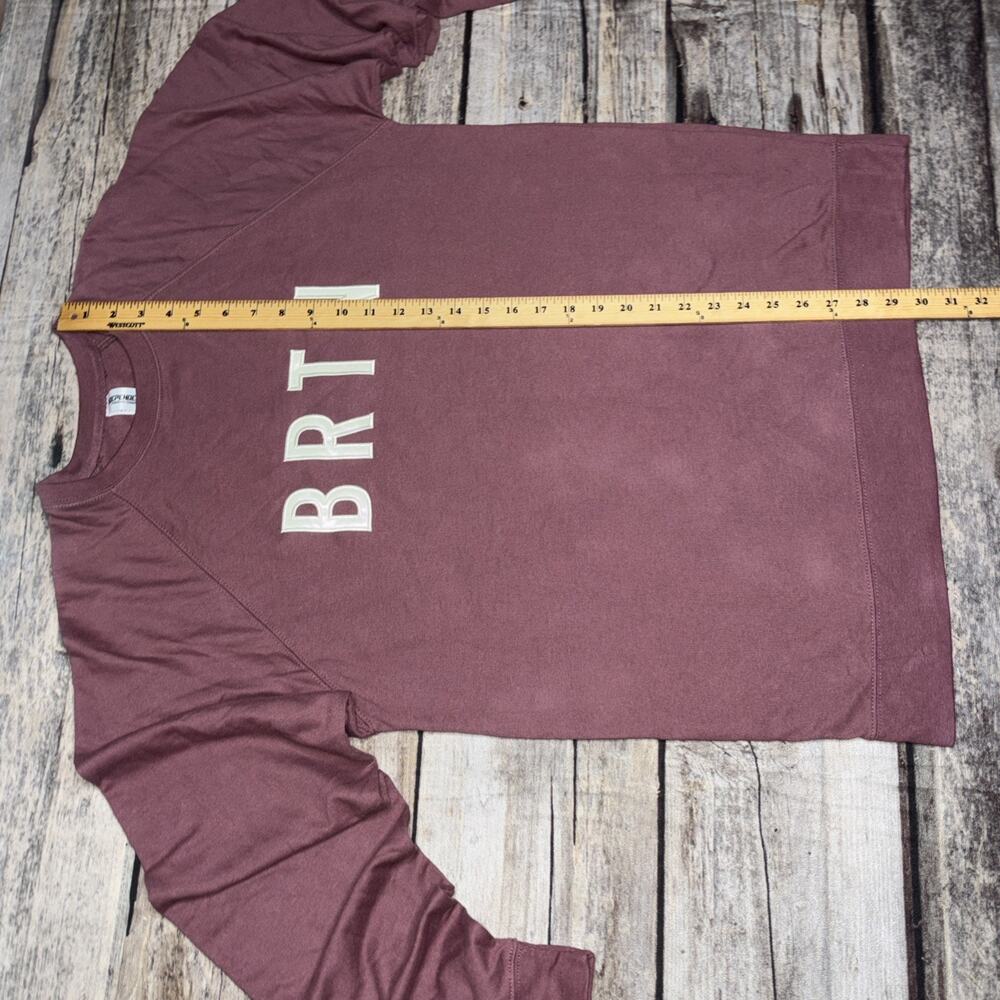 Burton BRTN Crewneck Sweatshirt Mens XL Mauve Dusty Rose Raglan Pullover - Picture 5 of 7